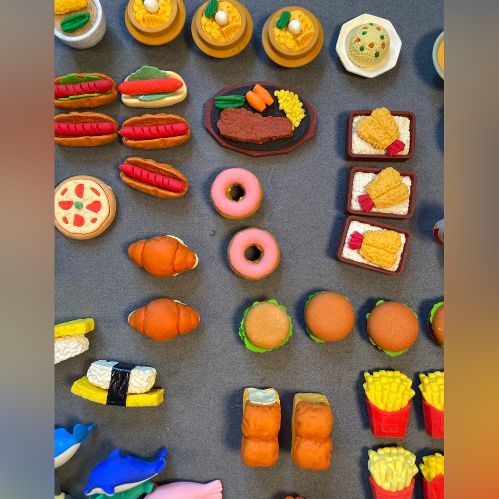 Japanese miniature erasers, pull apart,‎ food, animals, office supplies - Picture 7 of 9